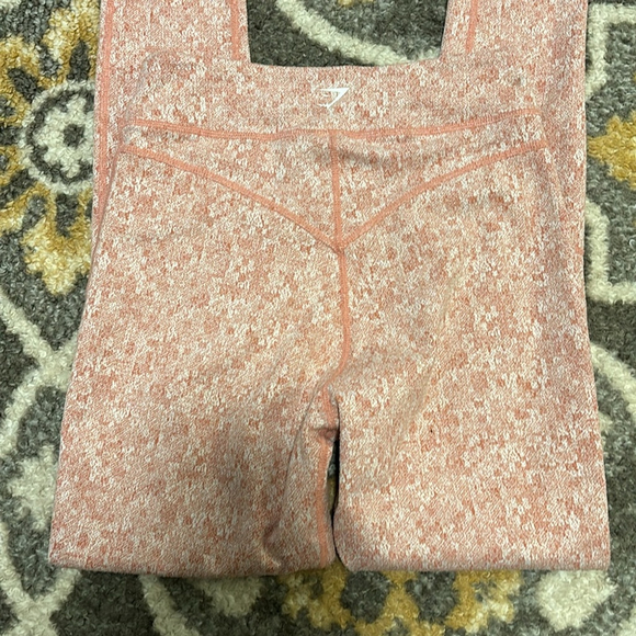 Gymshark Fleur Texture Leggings Size S Pink White - Picture 4 of 4